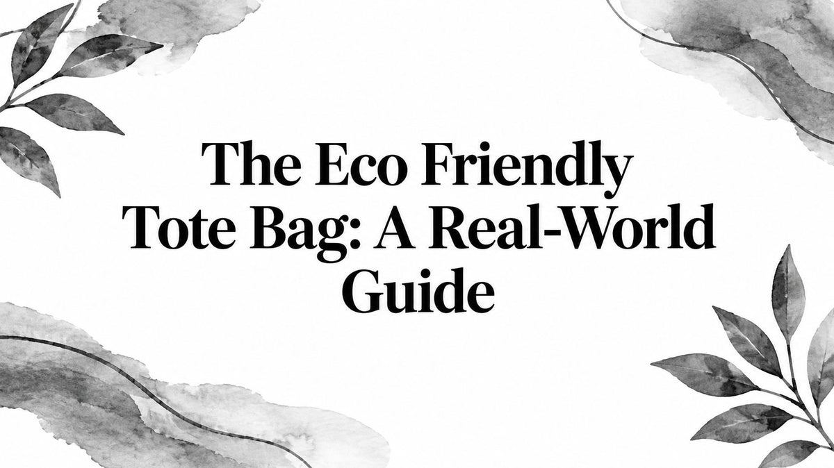 The Eco Friendly Tote Bag: A Real-World Guide