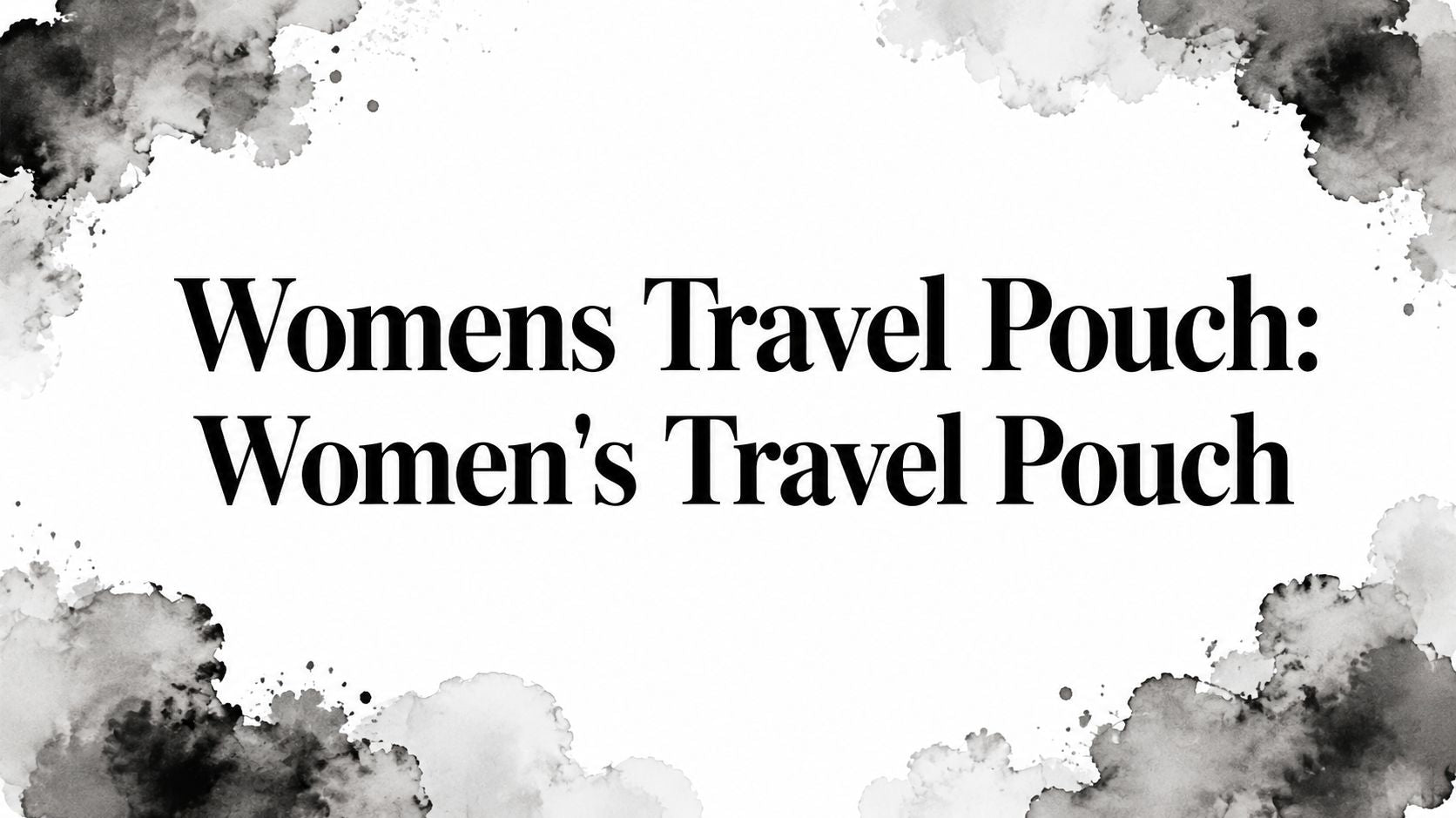 Womens Travel Pouch: Women's Travel Pouch