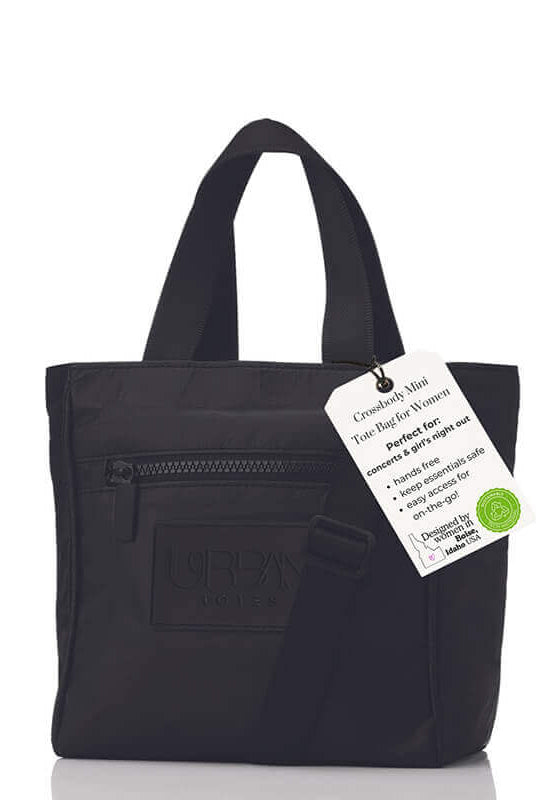 Black Mini Tote Bag Purse for Girl's Night Out