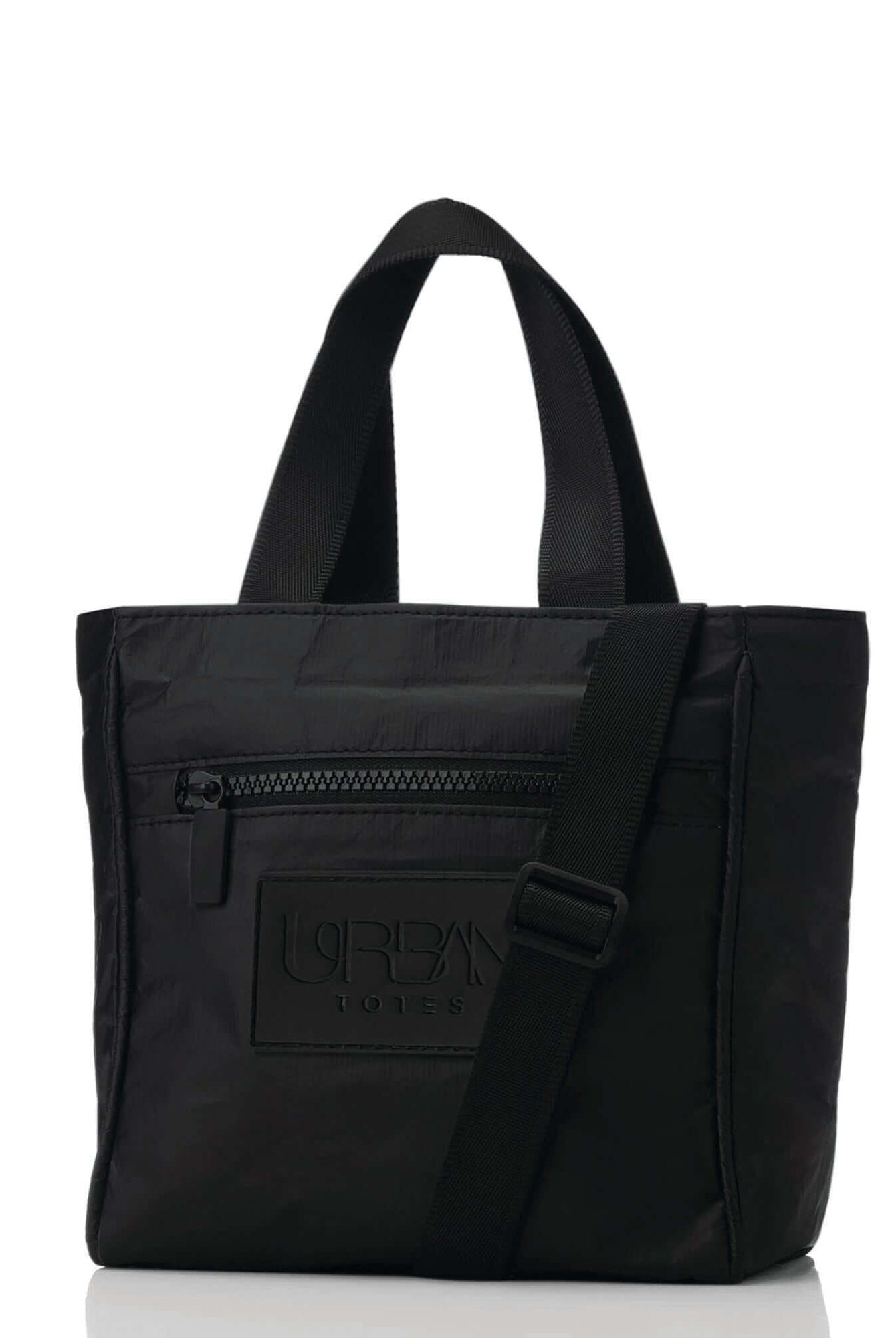 Black Crossbody Tote Bag