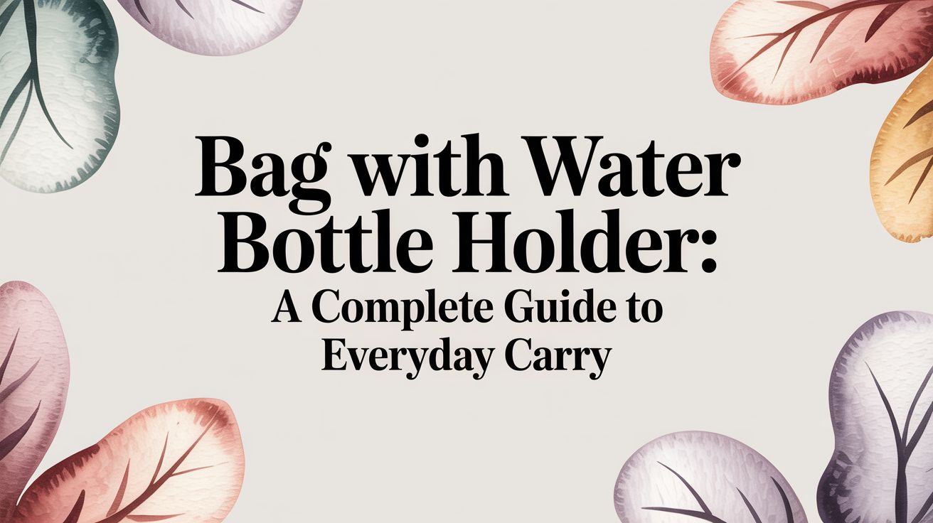 Bag with water bottle holder: A Complete Guide to Everyday Carry