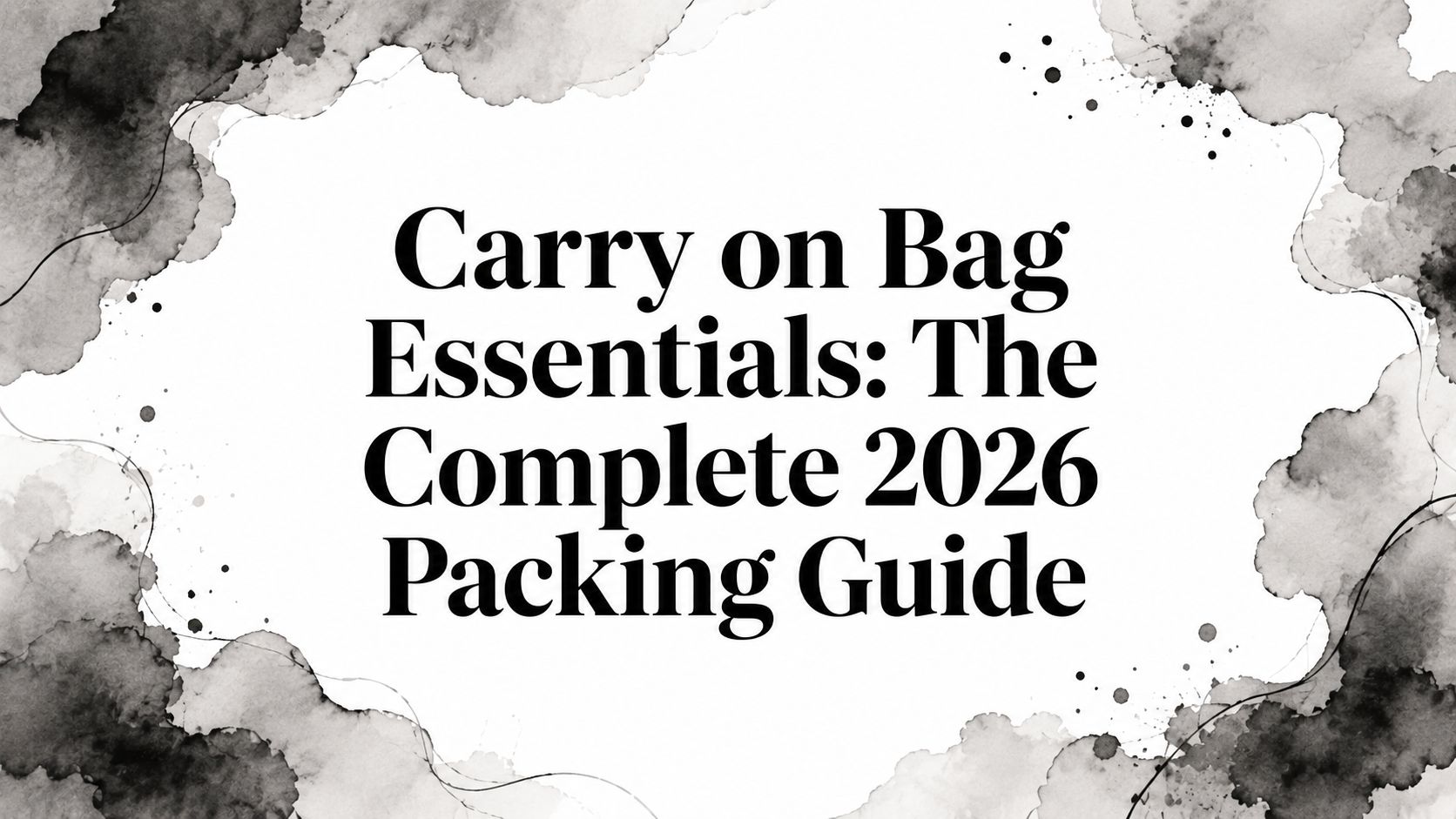 Carry on Bag Essentials: The Complete 2026 Packing Guide
