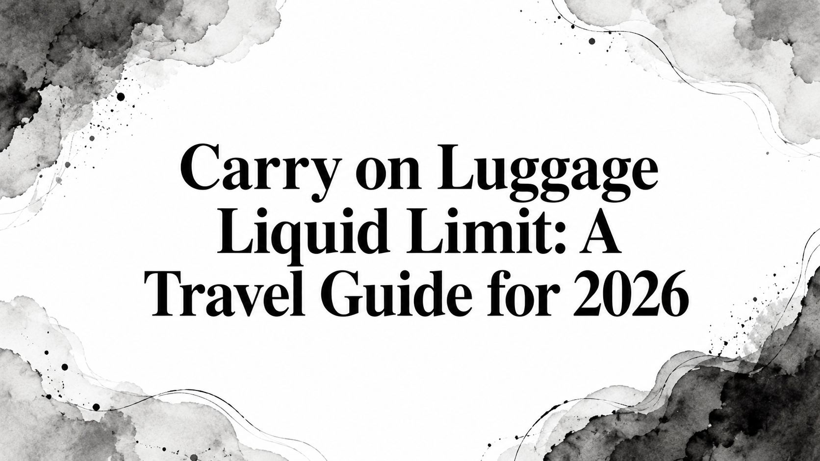 Carry on Luggage Liquid Limit: A Travel Guide for 2026