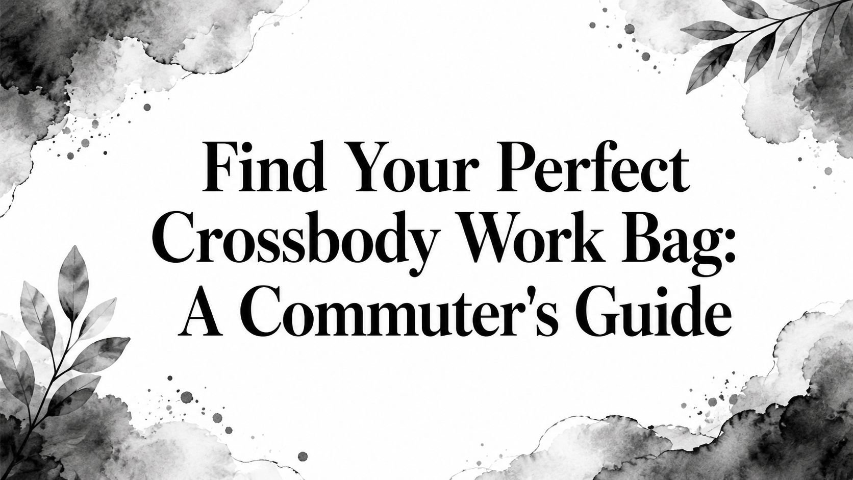 Find Your Perfect Crossbody Work Bag: A Commuter's Guide