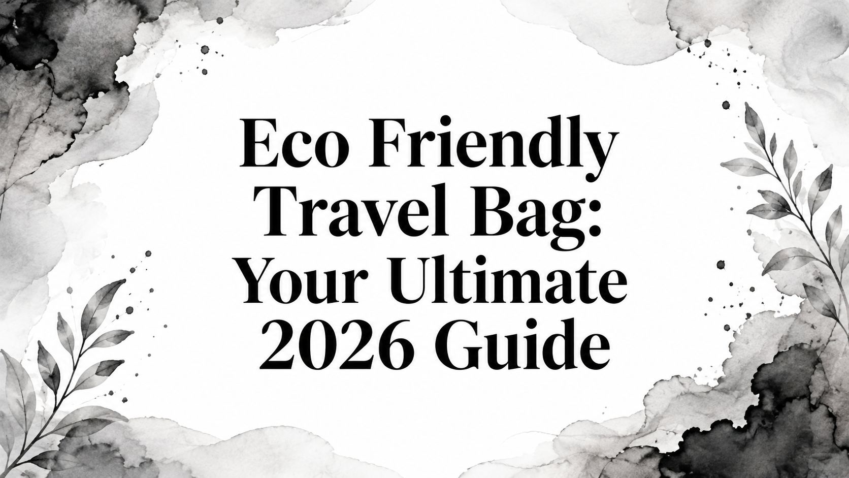 Eco Friendly Travel Bag: Your Ultimate 2026 Guide