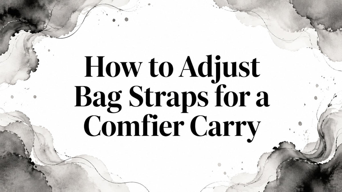 How to Adjust Bag Straps for a Comfier Carry