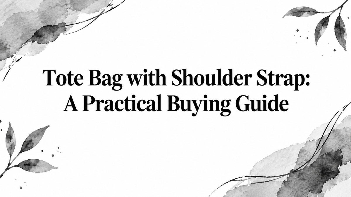 Tote Bag with Shoulder Strap: A Practical Buying Guide