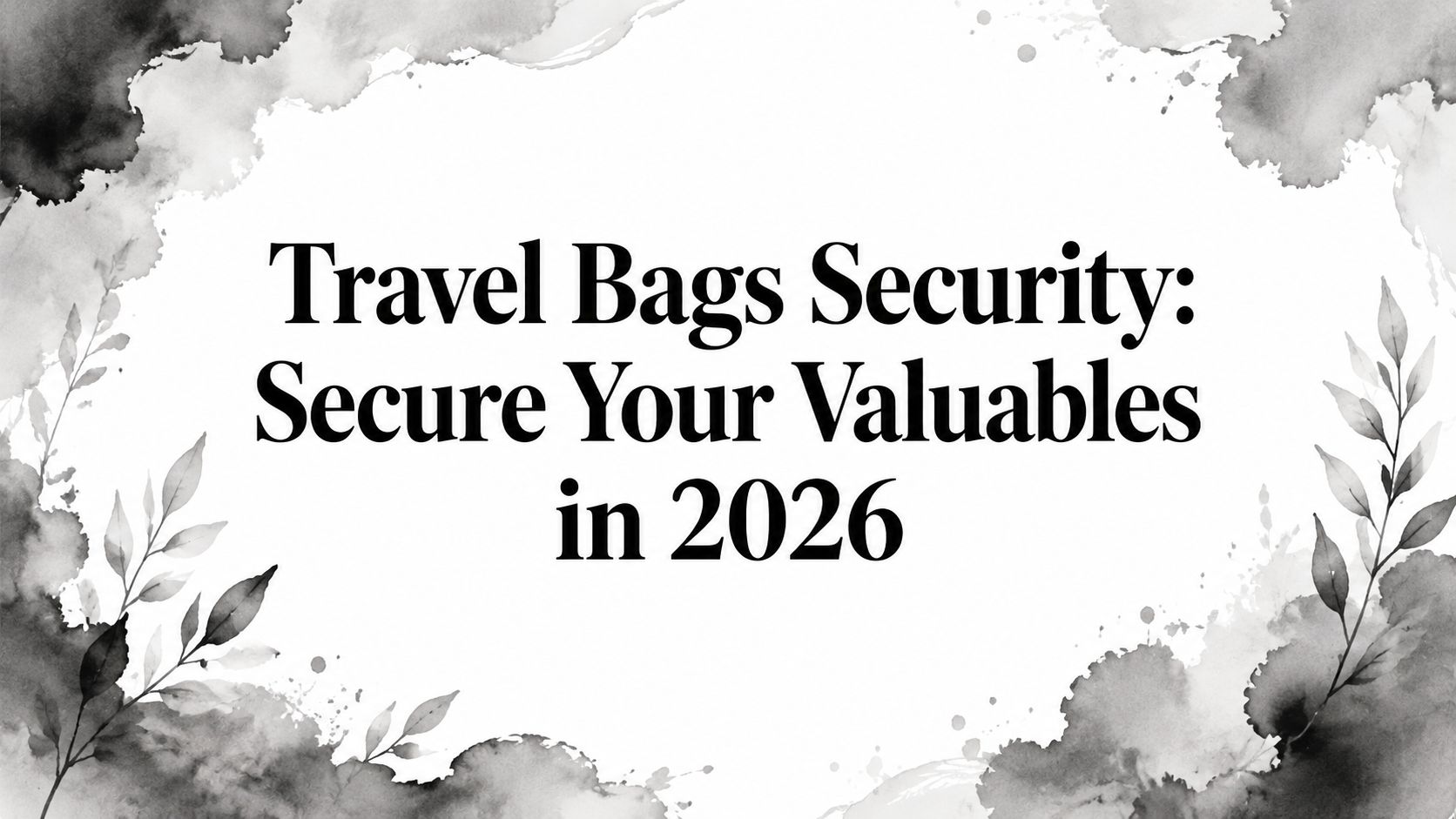 Travel Bags Security: Secure Your Valuables in 2026