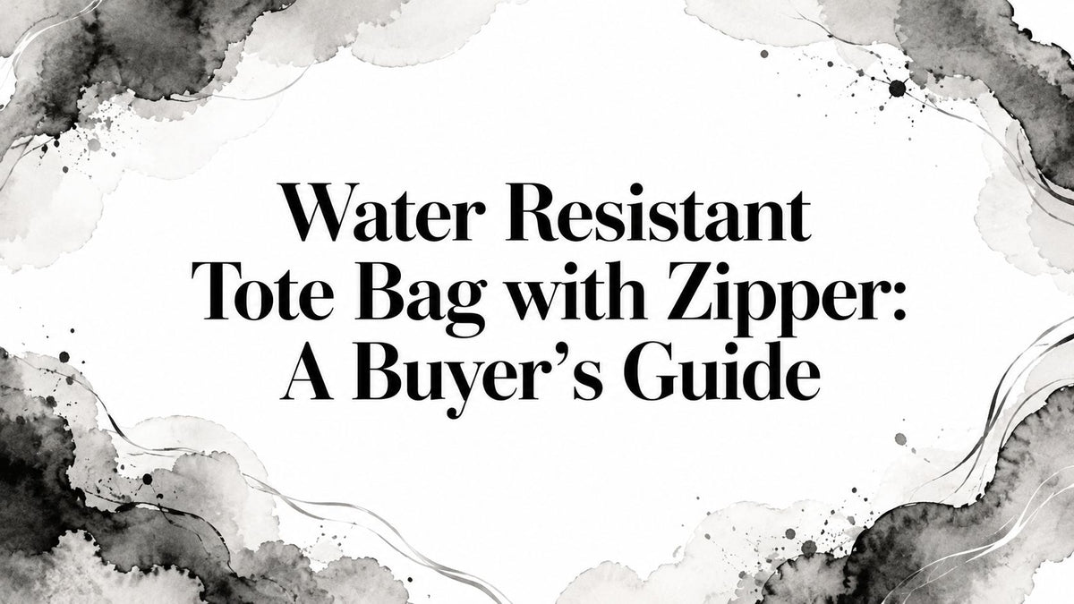 Water Resistant Tote Bag with Zipper: A Buyer's Guide