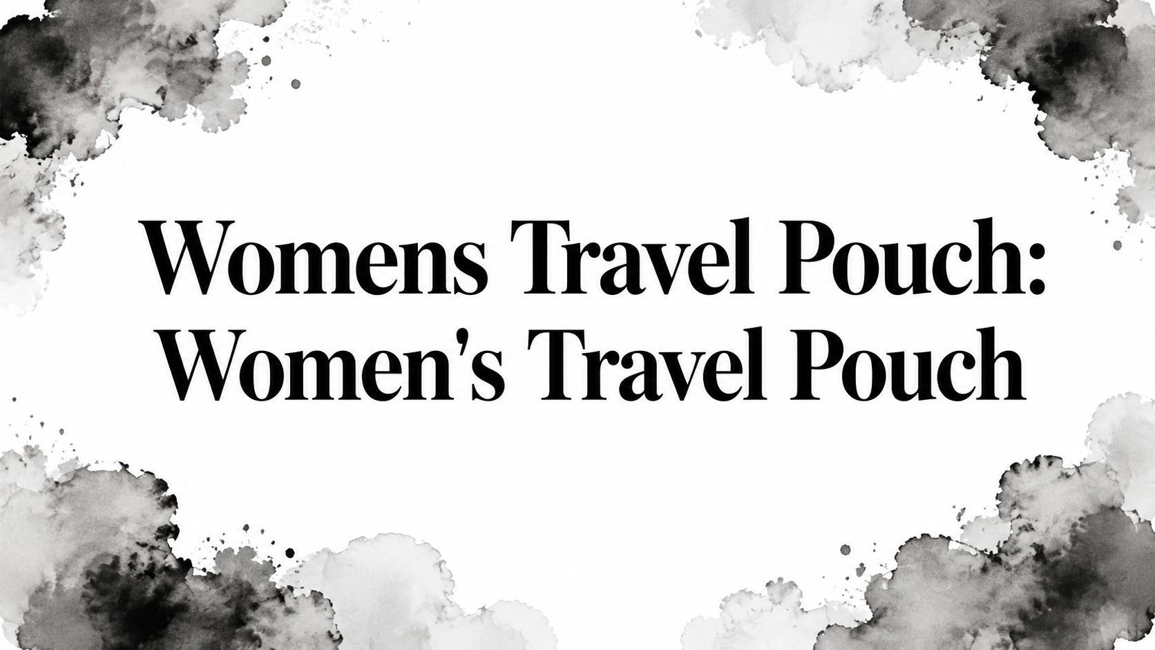 Womens Travel Pouch: Women's Travel Pouch